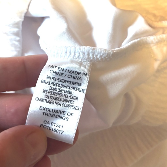 White side snap wide leg pants NWT - Picture 9 of 10